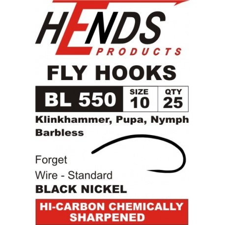 Hends Barbless Hooks BL 550 Klinkhammer/Pupa/Nymph